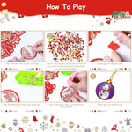 10Pcs DIY Diamond Painting Christmas Tree Ornament Sparkling Hanging Christmas Tree Pendant Christmas Gift Box Charms Decoration DIY Diamond Painting Kit with Tools DIY Home Decor Kit