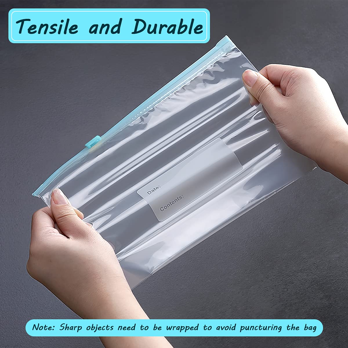 HASTHIP Storage Bags for Food and Travel with Leakproof Stand Up Design | 30 pcs BPA Free Reusable Ziplock Set