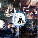 HASTHIP Cigar Cutter Set with 3PCS Straight V and Punch Cutters featuring Stainless Steel Blades | Portable Gift for Cigar Lovers