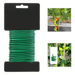 HASTHIP® Flexible Plant Ties 2.5mm Diameter Rubber-Coated Plant Ties with Flexible Metal Core Durable and Reusable Garden Ties, 32.8ft Roll