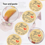 HASTHIP® 1000PCS 2 Inch Thank You for Supporting My Business Gift Paper Labels Stickers Handmade for Christmas Craft Card Making Yellow1