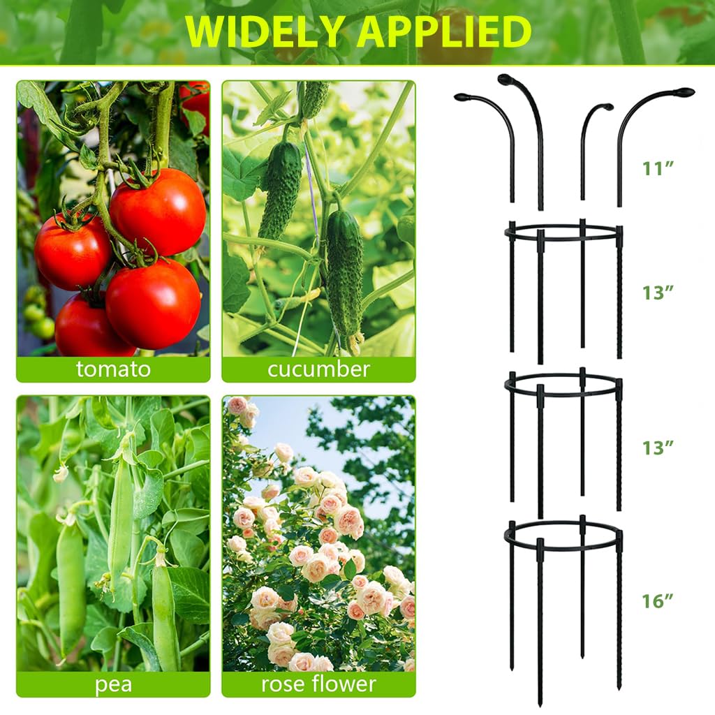 HASTHIP Flower Trellis for Climbing Plants 130cm with Open Roof Design | Sheathed Steel Frame