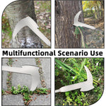HASTHIP Stainless Steel Manual Weeder for Gardening with Built In Small Axe | Ergonomic Wooden Handle 11.8 in
