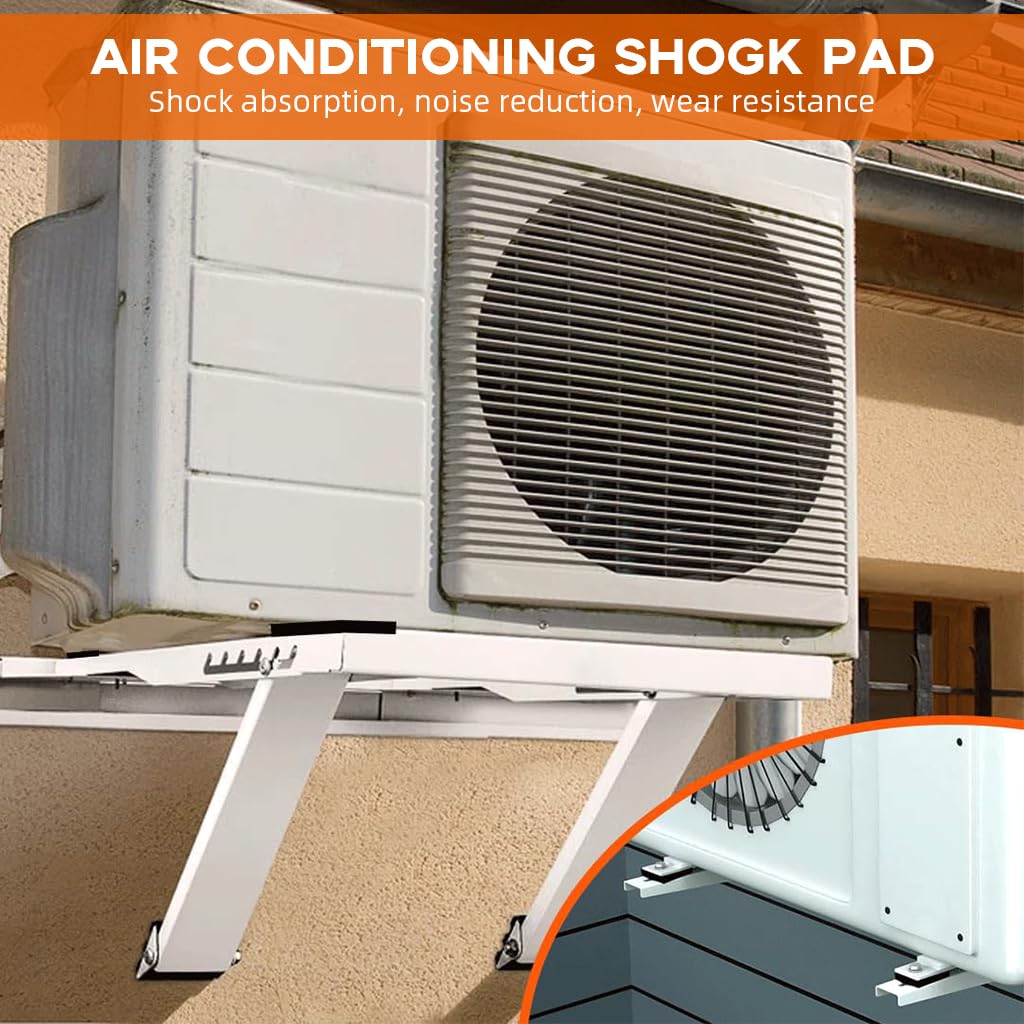 HASTHIP Rubber Anti-Vibration Pads for Outdoor Unit Bracket featuring U-Shape Texture 8Pcs 70x70x10mm