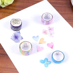 HASTHIP Washi Tape for Scrapbooking and Journals featuring 4 Rolls with 200 Petals Each | Purple