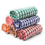 HASTHIP Kitchen Towels 6pcs Set for Daily Use featuring 28x40cm Cotton Checkered Design