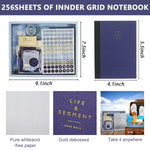 HASTHIP Scrapbook Kit for Journaling and DIY Crafts with 155 pcs A6 Notebook | Blue Clouds Style