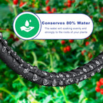 HASTHIP® Garden Hose 49.2Ft PVC Soaker Hose with High Density Polyester Webbing Wrap Universal Garden Soaker Hose Penetration Hose Porous Weep Hose for Gardening, Watering Garden Beds, Irrigation