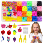 HASTHIP® 1150+ Loom Bands Kit, 20 Colors Rubber Band Bracelet Making Set for Girls, DIY Jewelry Craft Kit with Charms, Beads, Crochet, Hooks, Loom and Clips, Gift for Kids Crafts