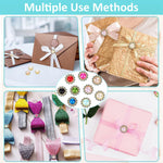 HASTHIP Sew on Rhinestones Pearl Buttons for DIY Crafts featuring 12mm Metal Base | 100Pcs Assorted Colors Embellishments
