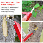 HASTHIP Tree Bark Removal Tool for Gardening and Woodworking with Dual End Foldable Design | Carbon Steel 2 Pcs Set