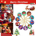 10Pcs DIY Diamond Painting Christmas Tree Ornament Sparkling Hanging Christmas Tree Pendant Christmas Gift Box Charms Decoration DIY Diamond Painting Kit with Tools DIY Home Decor Kit