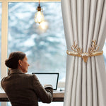 HASTHIP Curtain Tieback for Window Draperies with Adjustable 36cm Rope | Alloy Decorative Holders Pack of 2