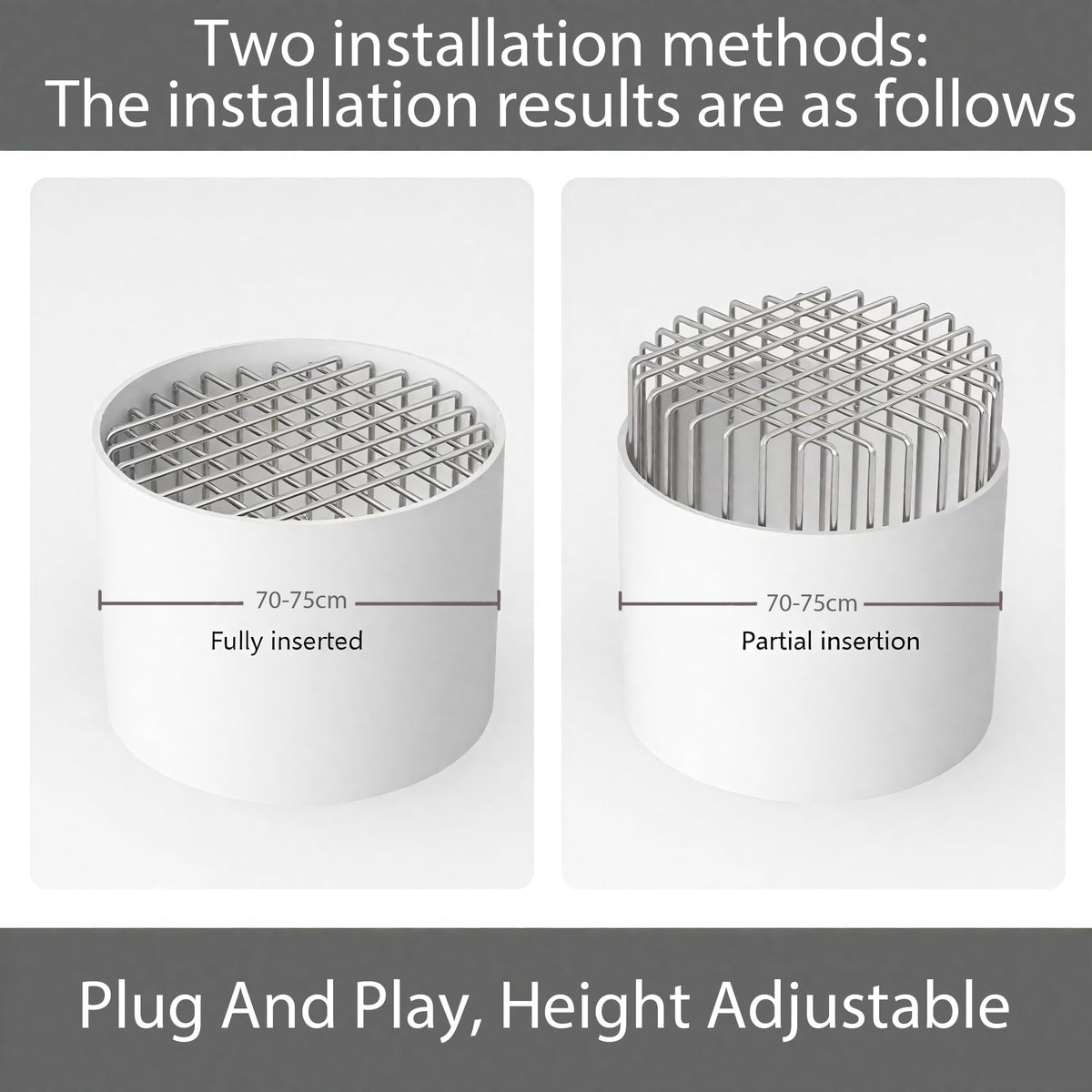 HASTHIP Drain Pipe Rat Stopper for 70mm Pipes with Anti-Rat Grid and 304 Stainless Steel | Rust Resistant Outdoor Drain Guard