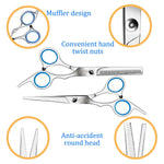 MAYCREATE® Hair Cutting Tools Scissors for Hair Cutting Professional Salon Barber Scissors with Double Thinning Scissor Stainless Steel Home Hair Cutting & Styling Scissor Tools