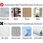 HASTHIP® 6 Pack Curtain Rod Brackets No Drill Adhesive Supports, Clear Acrylic Snap Closure Pole Holders for Window, Kitchen, Bathroom, Living Room