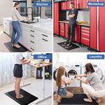 HASTHIP Kitchen Mats for Floor featuring Anti Slip Texture and Ergonomic Support 17 x 28 in Black