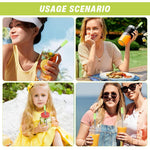 HASTHIP Reusable Straw for Travel with 3.8–8.3 in Retractable Design and Cleaning Brush | 304 Stainless Steel Eco Set