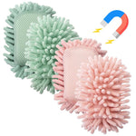 HASTHIP Double Sided Magnetic Whiteboard Eraser for Classroom Use 12x7x3 cm | Chenille Sponge Cleaner Pack of 4