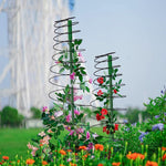HASTHIP® 2 Sets Plants Trellis Iron Adjustable 53.6 Inches Spiral Up Climbing Trellis DIY Assembly Plant Climb Up Trellis Garden Climbing Plants Trellis for Beans, Vine, Flower Pot