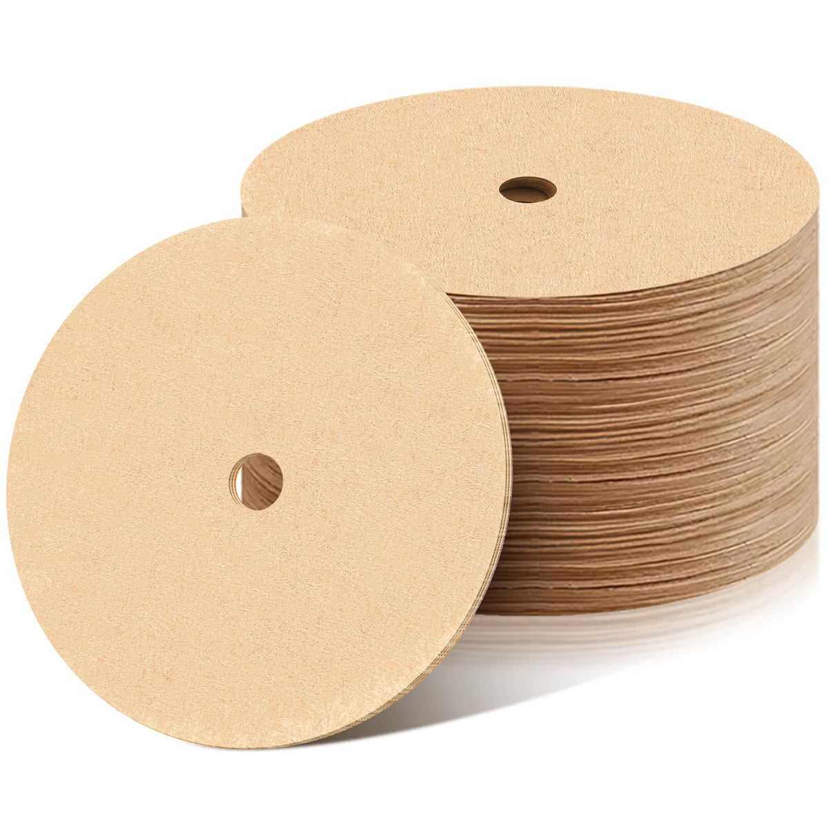 HASTHIP® 100 Filtros de Café para Percolador 3.75in,Filtros de Papel Café sin Blanquear Compatibles con Prensa Francesa,Desechables Biodegradables y Perforados para Filtración Limpia