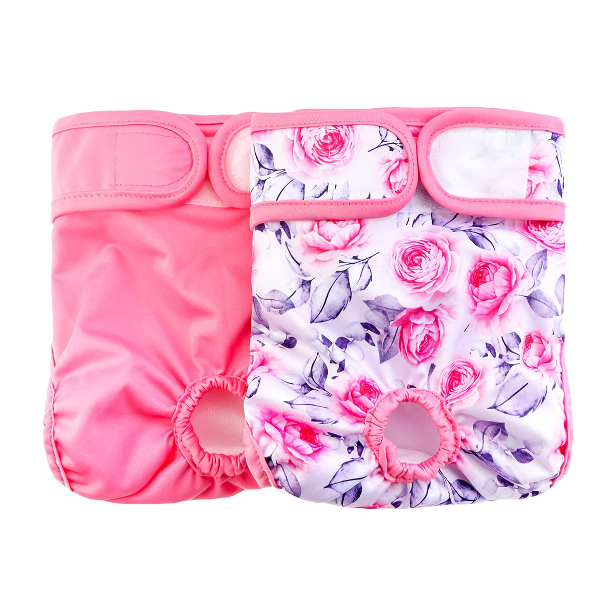 HASTHIP® Pañales para Perros Hembra Lavables y Reutilizables, 2 Pañales Súper Absorbentes e Impermeables para Perra en Celo o Incontinencia, Tela Suave y Transpirable Ajustable (L, Cintura 4