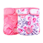 HASTHIP® Pañales Reutilizables para Perros Hembra, 2 Unidades, Suaves y Absorbentes 120ml, Ropa Interior Lavable con Capa Impermeable y Cintura Elástica para Perros Cachorros o Incontinentes