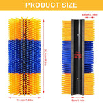 HASTHIP Livestock Scratch Brush for Cattle Horses and Sheep with Nylon Bristles | Barn-Mounted Grooming Tool