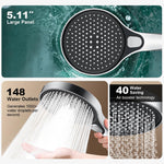 HASTHIP® Shower Head High Pressure Shower Head with 3 Spray Modes Universal Water Saving Shower Head Massage Shower Head RainfallShower Head Modern Chrome Plated Bathroom Shower Head