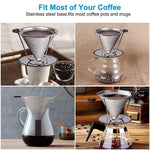 HASTHIP Filter Coffee Maker 800 Mesh for Rich Flavor with Dual Filter 304 Stainless Steel | Easy Clean Paperless Dripper