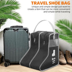 HASTHIP Portable Boots Storage Bag for Travel and Closet with Zip Closure and Clear Window | Black Medium 1 Pack