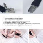 HASTHIP Bedsheet Holder for Neated Corners with Adjustable 95–175 cm Straps and Metal Clips | 2 Pcs Set