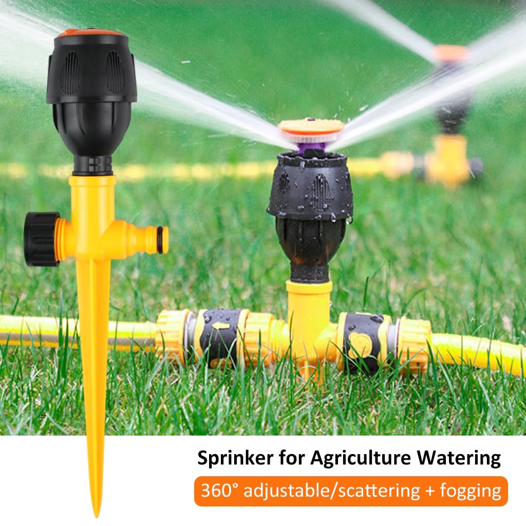 Outdoor Sprinkler for Garden Watering - 360° Rotation Auto Irrigation System Sprinkler - Water Sprinkler for Garden - Multifunction-Adjustable Garden Sprinkler/Garden Sprayer for Lawns/Yard