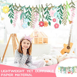 HASTHIP Flower Garland for Party and Nursery Decor featuring Double Sided Design and 14.9 in Colorful Paper Flowers | Eco Friendly Wall Hanging Decoration