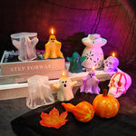 HASTHIP Halloween Ghost Candle Molds for DIY Resin and Soap | 2Pcs Food Grade Silicone