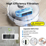HASTHIP® Replacement Parts for ECOVACS Deebot T20 Omni/PRO/MAX T20 Pro/Max Plus Vacuum Cleaner Accessories 1 Main Brush, 4 Side Brushes, 4 Mop Cloth, 3 Dust Bags, 2 Filters