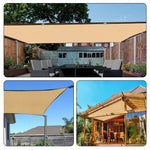 HASTHIP Garden Shade Cloth for Patio and Car Parking featuring 9.8 ft HDPE Fabric with 16 Copper Eyelets | UV Protection Sun Shade Net