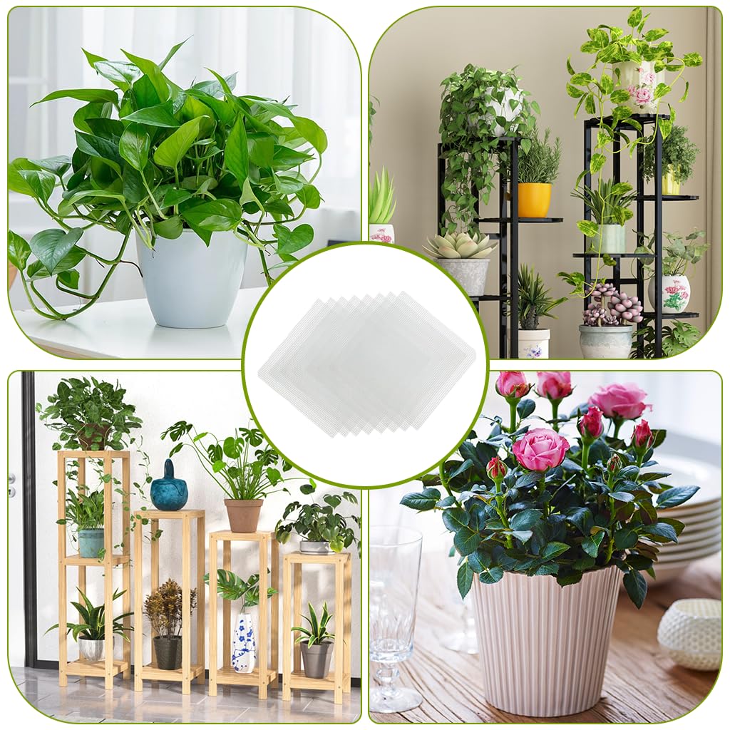 HASTHIP Flower Pot Hole Mesh Pad for Indoor and Outdoor Plants with 50pcs 10cm Polyester Screen | Prevents Soil Leakage and Promotes Root Health