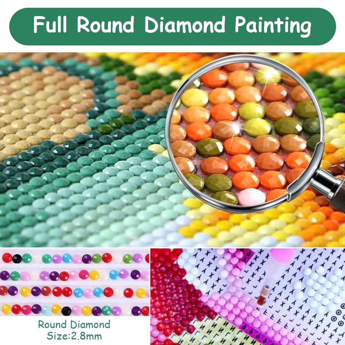 Diamond Painting Kit, 12x16inch Christmas Wall Decor Christmas Tree, 5D Diamond Painting Kit for Adults, Suitable for Wall Decoration, Christmas Decorations Items, No Frame