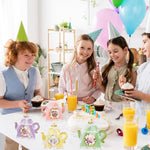 HASTHIP Paper Candy Bags for Party Favors with Ribbon Closure and Floral Teapot Design 12Pcs 3.35x3.35x4.13 in