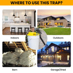 Mouse Trap for Mice, Rats, Chipmunks, Squirrels, Hamsters and Other Rodents, Reusable Trap Bucket Rat Catcher, Trap Door Style, Auto Reset, Humane Not not Fatal(Bucket Not Included)