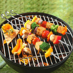 HASTHIP Corn Holders for BBQ and Grilling featuring Dual Fork Design with Ergonomic TPR Grip | 8pcs 430 Stainless Steel Interlocking Skewers