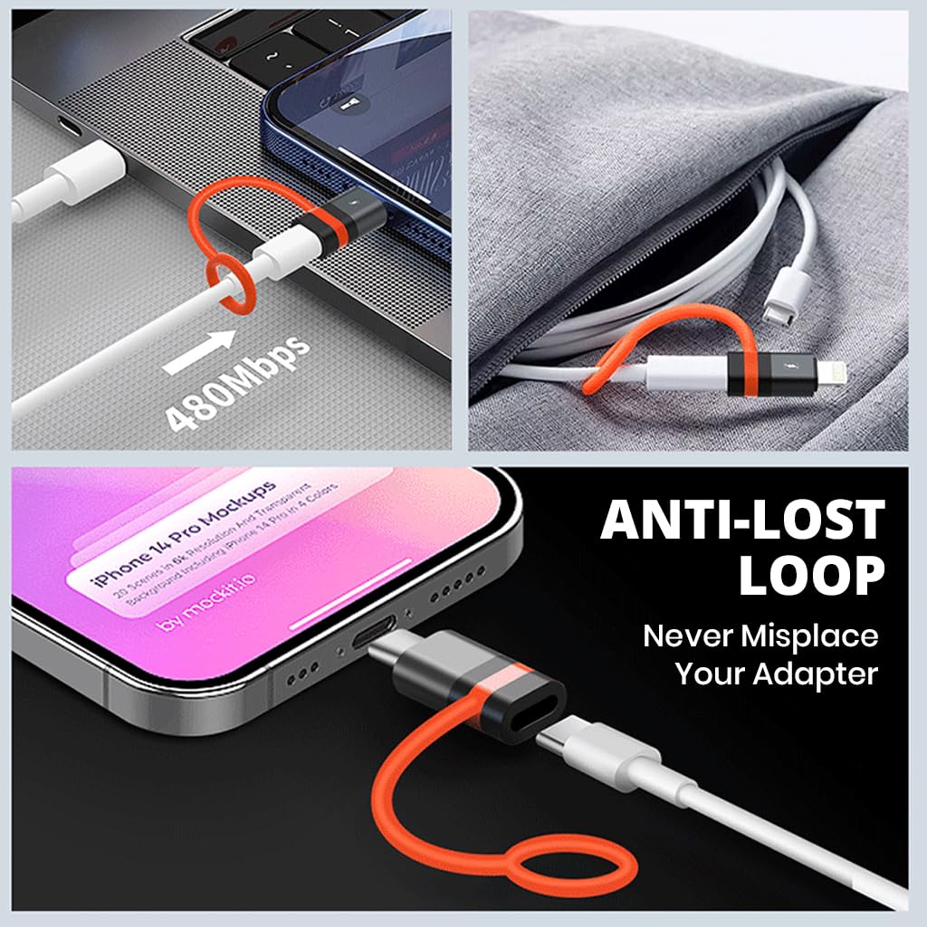 HASTHIP® Adaptador de teléfono móvil Lightning para Mic Mini, con Clip magnético, Compatible con iPhone 14/13/12/11, Conector para Smartphone, PC y Mac, Accesorios de Montaje Gris