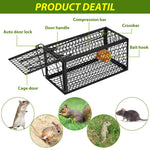 HASTHIP Rodent Trap for Kitchen and Garage featuring One Way Spring Loaded Door 30x14x14cm