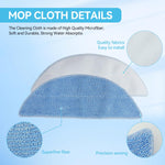 HASTHIP Replenishment Kit for Ecovacs Deebot Y1 Y1 Pro including 12 pcs microfiber parts | reusable mop cloths and high efficiency filters