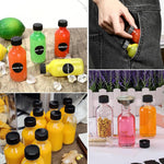 HASTHIP Small Glass Bottles Set for Juice and Drinks with Leak Proof Lids and Funnels | 24PCS 60ml Reusable Containers