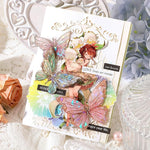 HASTHIP® Butterfly Stickers Set (80pcs) & 6 Rolls Floral Washi Tape Combo – Holographic Waterproof Scrapbooking, Journaling, Planner, DIY Art, Craft, Transparent Resin & PET Decorative Tapes