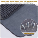 HASTHIP Dish Drying Rack for Kitchen Countertop with Removable Tray and Absorbent Mat | Prevents Water Stains and Keeps Dishes Hygienic