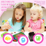 HASTHIP DIY Diamond Paint Art Kit for Heart Jewelry Box featuring 22x20x4 cm Wooden Organizer