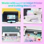 HASTHIP Printable Sticker Paper for Inkjet Printer featuring Holographic Vinyl Sheets 20 Pack | Waterproof 8.5x11 in Self Adhesive Design
